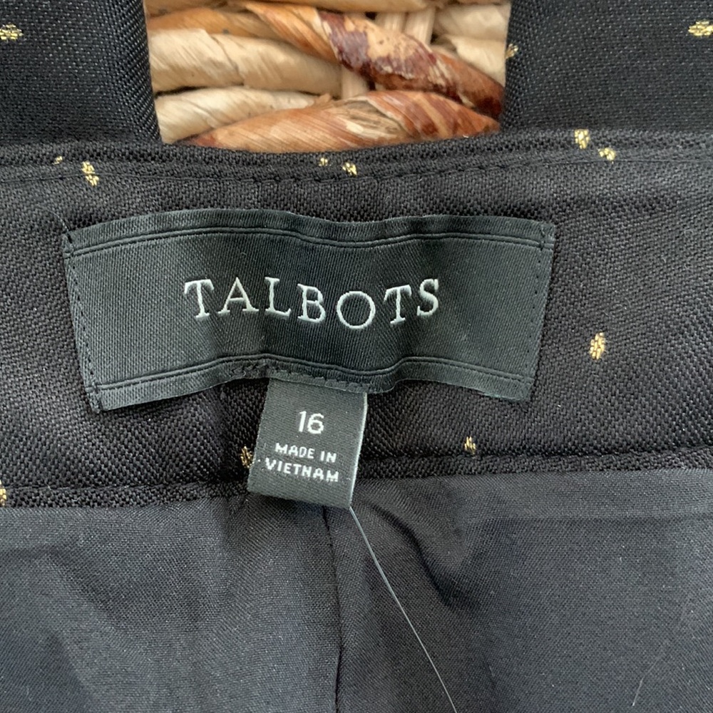 Talbots Gold Polka Dot Ankle Pant sz16 NWT - Picture 10 of 15